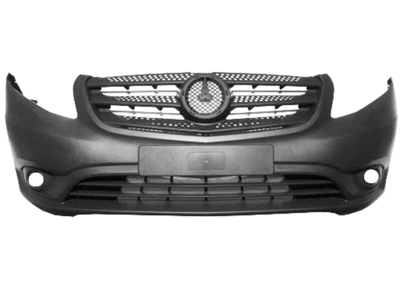 PARAURTI ANTERIORE MERCEDES Vito 2015 OE A44788596259B51 GRIGIO CON FENDINEBBIA CON TAPPO GANCIO TRAINO CON 6 TRACCE SENSORI