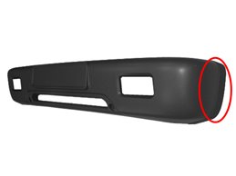 PARAURTI ANTERIORE LATERALE NISSAN Cabstar 1999-2003 OE 620109X503 - 620109X505 CON FORI FENDINEBBIA