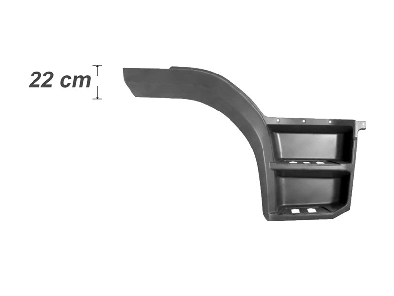PEDANA PARAFANGO DESTRA MERCEDES Atego Euro 6 OE A9676660101 - A96766601017277 - 9676660101 – 96766601017277 ALETTA H22cm