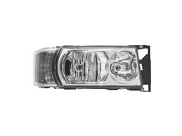 PROIETTORE DESTRA SCANIA Serie R2010 OE 1949896 - 2241827 BASE CROMATA MANUALE SENZA LAMPADINA LUCE DIURNA (LED-H1-H21W-H7)