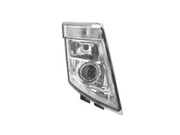 PROIETTORE DESTRA VOLVO FH3 OE 82304585 - 21123589 BASE CROMATA MANUALE (H7-PY21W-LED) SENZA LAMPADINA