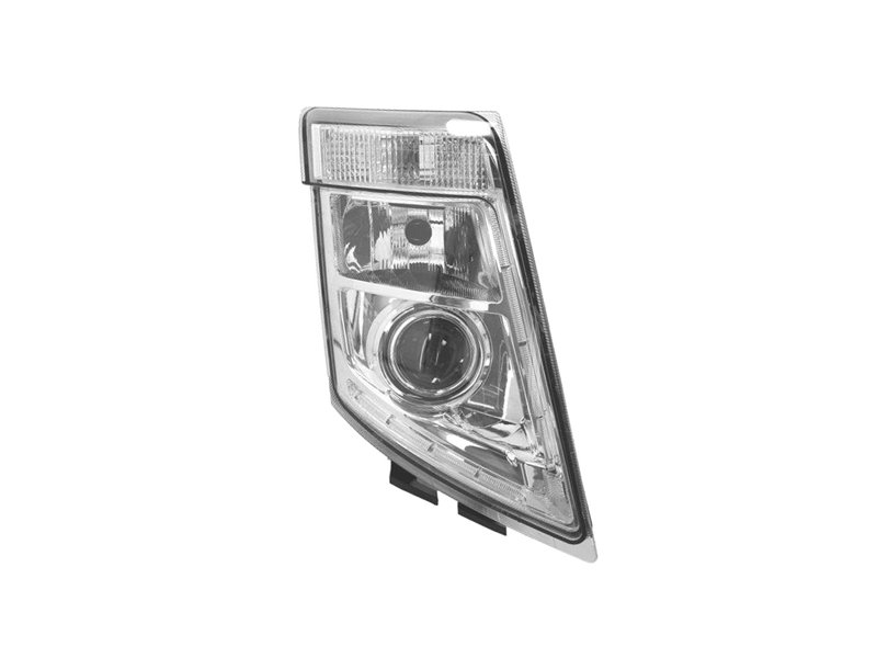 PROIETTORE DESTRA VOLVO FH3 OE 82304585 - 21123589 BASE CROMATA MANUALE (H7-PY21W-LED) SENZA LAMPADINA