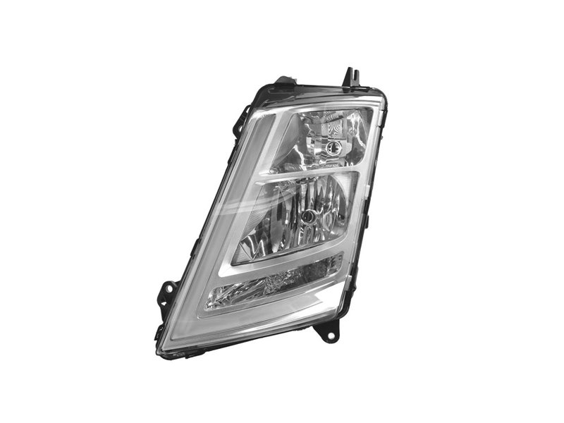 PROIETTORE SINISTRA VOLVO FM4 OE 21221134 - 22239221 BASE CROMATA ELETTRICO SENZA LAMPADINA CON MOTORE