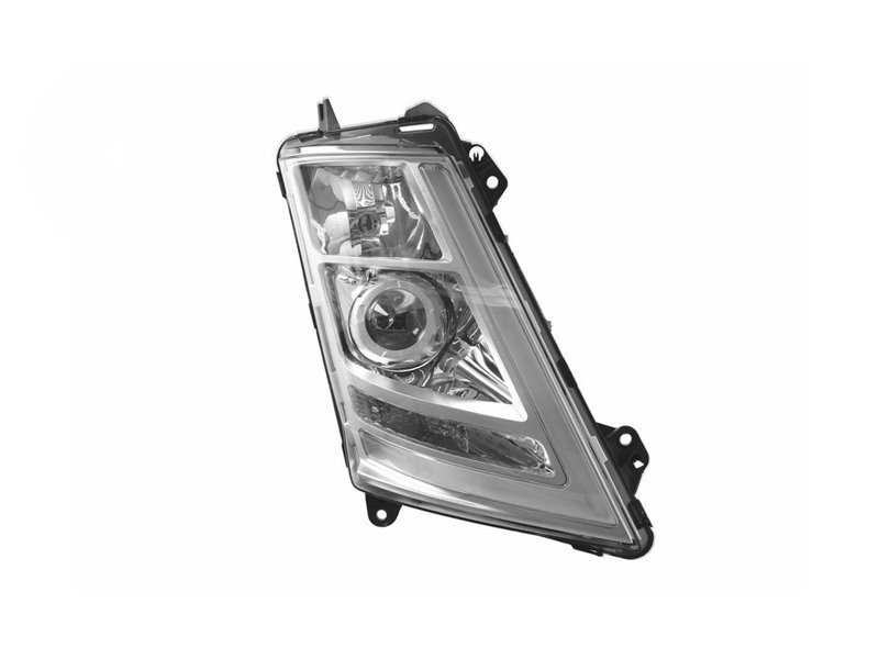PROIETTORE DESTRA VOLVO FM4 OE 22239244 - 24159375 BASE CROMATA MANUALE SENZA LAMPADINA (D1S-H1-LED) XENO