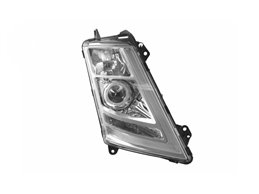 PROIETTORE DESTRA VOLVO FH4 OE 22239244 - 24159375 BASE CROMATA MANUALE SENZA LAMPADINA (D1S-H1-LED) XENO