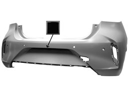 PARAURTI POSTERIORE OPEL Corsa F 2019 OE 166335781T CON PRIMER CON FORO TELECAMERA CON 4 FORI SENSORI MOD. GS LINE 2019
