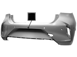 PARAURTI POSTERIORE OPEL Corsa F 2019 OE 166335791T CON PRIMER CON FORO TELECAMERA CON 6 FORI PARK ASSIST MOD. GS LINE 2019
