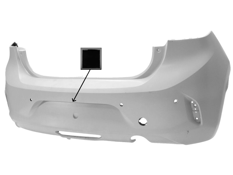 PARAURTI POSTERIORE OPEL Corsa F 2019 OE 166335711T CON PRIMER CON FORO TELECAMERA CON 4 FORI SENSORI