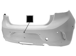 PARAURTI POSTERIORE OPEL Corsa F 2019 OE 166335721T CON PRIMER CON FORO TELECAMERA CON 6 FORI PARK ASSIST