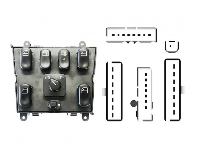 Interruttore Alzacristalli FIAT DOBLO' 2006-2010 DX ant