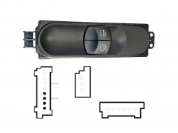 Interruttore Alzacristalli FIAT IDEA 2003 Pulsante 5 PIN