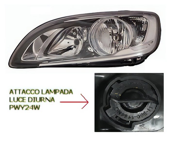 Faro Fanale Proiettore Lampada H7-H9 Destro VOLVO S60 V60 DAL 2014 IN POI