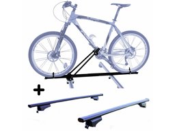 Set Portabici tetto + Barre per KIA XCEE'D del 2019 versatile e universale c/Chiave Barre 127 CM + Kit Attacchi montaggio facile