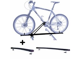 Portabici Auto + Barre tetto per SUZUKI SX4 dal 2006 in poi leggero con Chiave Barre 122 CM + Kit Attacchi montaggio facile