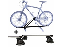 Portabici Auto + Barre tetto per PEUGEOT 407 dal 2004 al 2008 leggero con Chiave Barre 110 CM c/Kit Attacchi montaggio facile