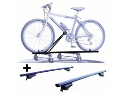 Set Portabici tetto + Barre per SANDERO STEPWAY dal 2020 in poi in Acciaio robusto Barre 110 CM + Kit Attacchi montaggio facile