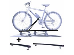 Portabici Auto + Barre tetto per ALFA 159 SPORTWAGON del 2005 in Acciaio robusto Barre 122 CM + Kit Attacchi montaggio facile