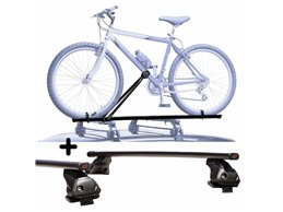 Kit Portabici tetto + Barre per FIAT PANDA / 750/1100 1986-2002 in Acciaio robusto Barre 110 CM + Kit Attacchi montaggio facile