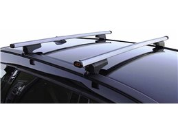 Set Portabici tetto + Barre per NISSAN PATHFINDER 2005 Attacco alla Forcella universale Barre 110 CM c/Serratura + Kit Attacchi