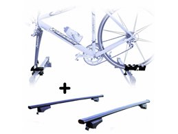 Set Portabici tetto + Barre per C4 CACTUS 2014-18 Attacco alla Forcella universale Barre 110 CM + Kit Attacchi montaggio facile