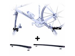 Portabici Auto + Barre tetto per FORD ESCORT SW Attacco alla Forcella universale Barre 122 CM + Kit Attacchi montaggio facile
