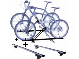 Set 2 Portabici tetto + Barre per CITROEN ZX BREAK del 1997 leggeri e versatili c/Chiavi Barre 110 CM c/Serratura + Kit Attacchi