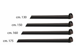 Set traverse per Barre Furgone - N. 2 Barre aggiuntive in Acciaio da 160 CM per aumentare il carico sul tetto dei Veicoli