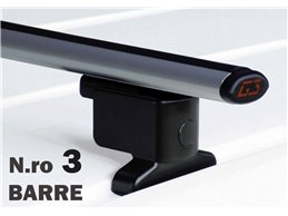 Barre tetto Furgoni per FORD TRANSIT L3 dal 2014 in poi Kit completo 3 PZ da 130CM in Alluminio con Serratura montaggio veloce