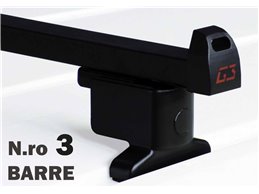 Barre tetto Furgone per CITROEN JUMPY XS dal 2022 in poi Kit completo 3 PZ da 130CM in Acciaio con Serratura montaggio veloce