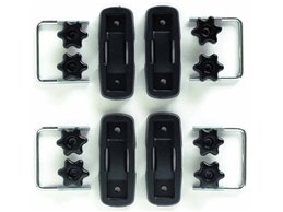 Kit fissaggio BOX tetto Auto. Ricambi di Viti e Clips per montare Baule portatutto su Barre max 60 MM