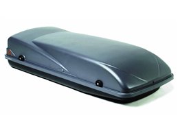 Set Baule tetto + Barre per SKODA FABIA dal 2015 in poi capiente 355 Litri Colore Grigio con Chiavi Barre 110 CM c/Kit Attacchi