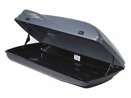 Set Baule tetto + Barre per SKODA FABIA dal 2015 in poi capiente 355 Litri Colore Grigio con Chiavi Barre 110 CM c/Kit Attacchi