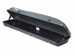 Set Baule + Barre Auto per VW POLO / CROSS dal 1981 al 2014 capiente 410 Litri Grigio con Chiavi Barre 122 CM + Kit Attacchi