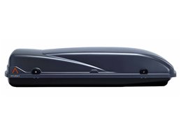 Set Baule + Barre Auto per VW POLO / CROSS dal 1981 al 2014 capiente 410 Litri Grigio con Chiavi Barre 122 CM + Kit Attacchi