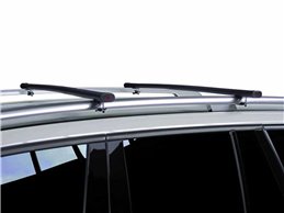 Set Baule + Barre Auto per VW POLO / CROSS dal 1981 al 2014 capiente 410 Litri Grigio con Chiavi Barre 122 CM + Kit Attacchi
