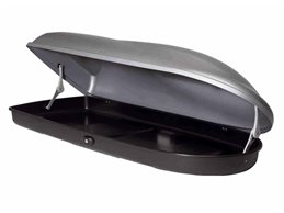 Set BOX + Barre Portatutto per FIAT CROMA / CROMA SW del 2005 capiente 375 Litri Grigio con Serratura Barre 110 CM c/Serratura