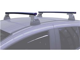 Set Baule tetto + Barre per SAAB 9.3 SW Sportkombi del 2005 capiente 375 Litri Grigio con Serratura Barre 110 CM + Kit Attacchi