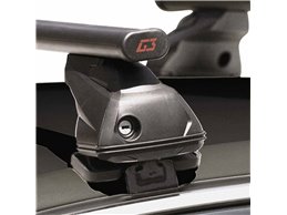 Set Baule tetto + Barre per SAAB 9.3 SW Sportkombi del 2005 capiente 375 Litri Grigio con Serratura Barre 110 CM + Kit Attacchi