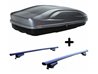 Set Baule + Barre Auto per BMW SERIE 5 4P dal 2016 in poi capiente 240 Litri Colore Nero con Chiave Barre 127 CM + Kit Attacchi