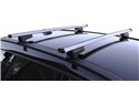 Set Baule + Barre Auto per PEUGEOT 406 SW dal 1996 al 2004 capiente 390 Litri Nero con 2 Serrature Barre 122 CM + Kit Attacchi