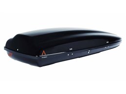 Set Baule tetto + Barre per FORD FIESTA dal 2008 al 2017 capiente 390 Litri Colore Nero con 2 Chiavi Barre 110 CM + Kit Attacchi