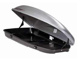 Set BOX tetto con Barre per FIAT PANDA dal 2003 al 2020 5P capiente 390 Litri Colore Grigio con Chiave Barre 127 CM c/Serratura