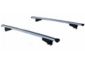 Set Baule + Barre Auto per RENAULT GRAND SCENIC 2004-2008 capiente 390 Litri Grigio con Serratura Barre 127 CM c/Kit Attacchi