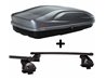 Set Baule + Barre Auto per SUZUKI WAGON R dal 1998 al 2000 capiente 220 Litri Colore Nero con Chiave Barre 122 CM + Kit Attacchi