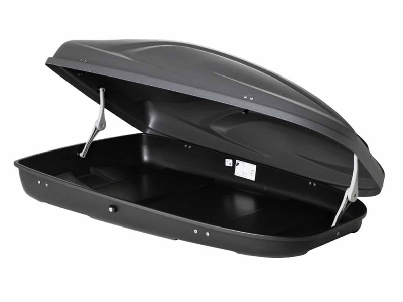 Set BOX tetto con Barre per MITSUBISHI OUTLANDER 2007-2012 capiente 240 Litri Colore Nero con Serratura Barre 127 CM c/Serratura