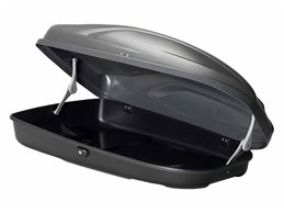 Set BOX tetto con Barre per VOLKSWAGEN TIGUAN 2016-2020 capiente 240 Litri in Grigio scuro con Chiave Barre 127 CM c/Serratura
