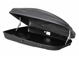 Set BOX + Barre Portatutto per DAEWOO TACUMA / REZZO 2005 capiente 330 Litri Grigio con Serratura Barre 110 CM + Kit Attacchi