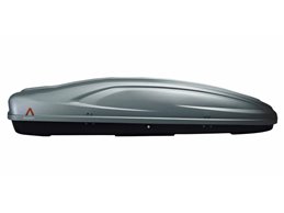 Set BOX + Barre Portatutto per DAEWOO TACUMA / REZZO 2005 capiente 330 Litri Grigio con Serratura Barre 110 CM + Kit Attacchi
