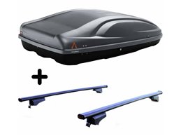 Set BOX + Barre Portatutto per CUPRA FORMENTOR dal 2020 capiente 330 Litri Colore Grigio con Chiave Barre 110 CM + Kit Attacchi