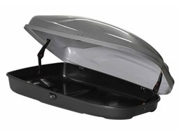 Set Baule + Barre Auto per HYUNDAI ATOS dal 1998 al 2000 capiente 240 Litri Colore Grigio con Chiave Barre 122 CM + Kit Attacchi